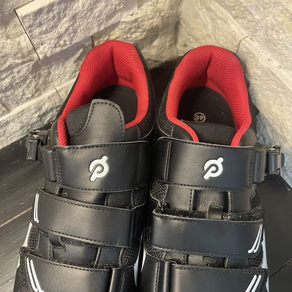 Peloton Cycling Shoes US 9-9.5 EU-40 Black Red PL-SH-B-40 Cleats Biking Shoes - Picture 5 of 13